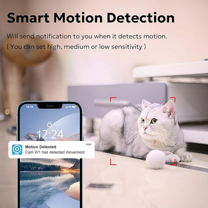 owltron Indoor Security Camera 5MP, 360 Cameras for Home Security with Motion Detection, 2.4G/5GHz WiFi Pet Cam with Night Vision & 2-Way Audio, Compatible with NVR/Alexa