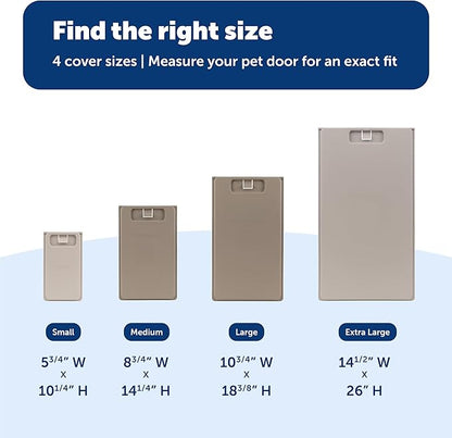 PetSafe Closing Panel Pet Door Cover - Restrict Pet Access - Durable Plastic Cover - Rust-Proof - Easy to Use - Medium