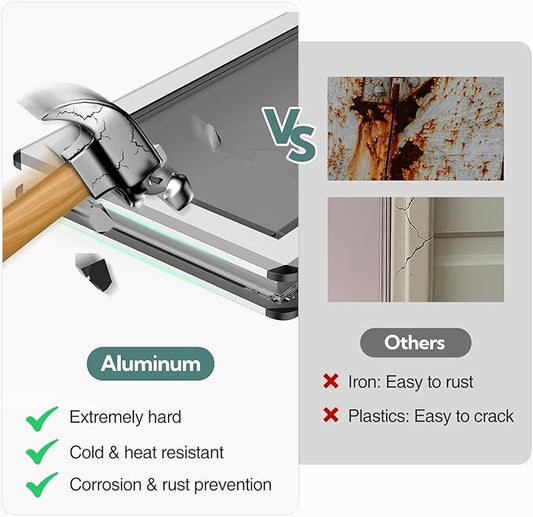 Large Dog Door for Exterior Doors, Aluminum Frame Doggy Door, Fully Magnetic Flaps Large Breed Dog Doors, Sliding Lock Panel, Rust Resistant and Energy Efficient, (Pet Up to100 Lb)