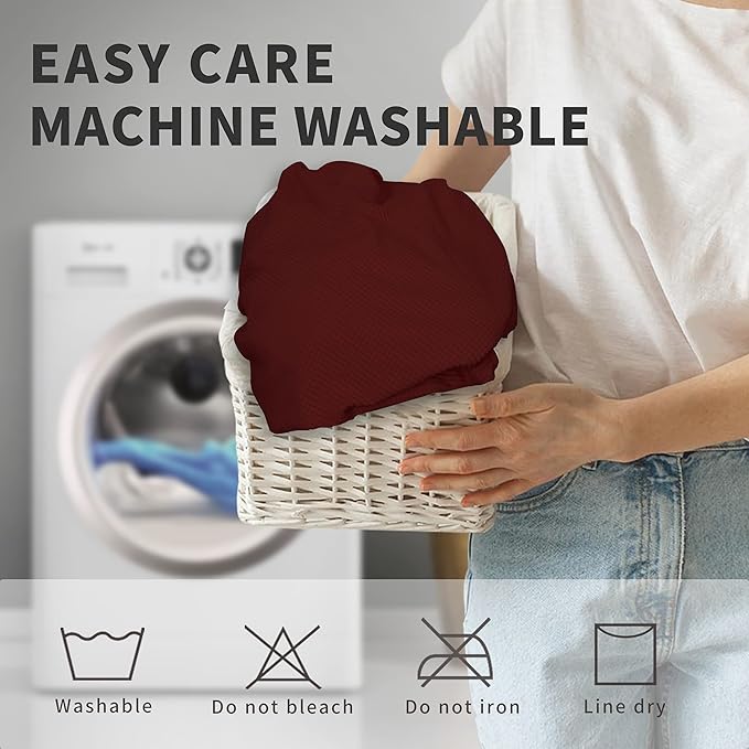 Easy-Going 100% Dual Waterproof Recliner Loveseat Cover, 6-Pieces Stretch Relining Sofa Cover with Pocket, Jacquard 2 Seat Sofa Slipcover Leakproof Washable (Loveseat, Wine)