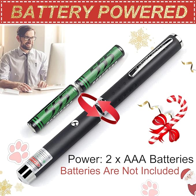 MEUSNO 3 Pack Cat Laser Pointer Toy, Red Green Cat Laser Pointer for Cats Dogs Indoor Chaser Cats Dog Pet Laser Toy Laser Light Pointer, Small Laser Pet Toy Geese Deterrent