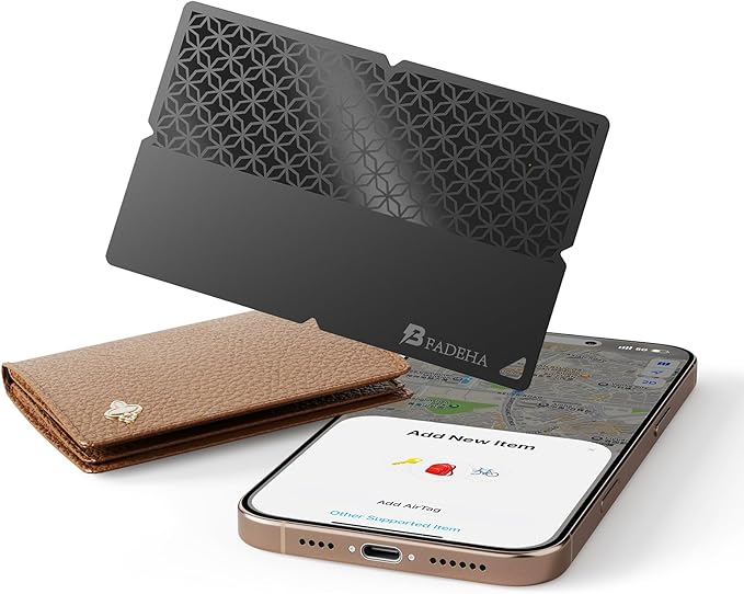 2026 [Apple MFi Certified] (iOS Only) Bluetooth Tracker Smart Card for Apple Find My iPhone Ultra-Thin Wallet GPS Tracker, 5-10 Years Staying Power, Keys Finder & Item Locator for Keys, Bags, Passport