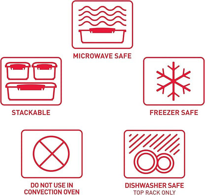 Sistema 1109ZS Microwave Collection Noodle Bowl Red,(Pack of 4)