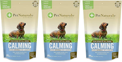 (3 Pack) Calming for Dogs, Natural Behavior Support Formula, 30 Bite Sized Chews