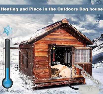 Pet Heating Pad Keep Dogs Cats Warming Extra Large Smart Timer Precise Temperature Control Waterproof Durable Material Easy Cleaning