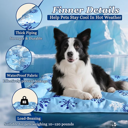 Cooling Mat for Dogs - 2025 Upgrade 23.6x17.7 Inch Pet Cool Mats for Dogs/Cats, Washable Non-Slip Cooling Pet Mat for Summer