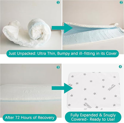 Biloban Waterproof Dog Beds for (Large) Dogs, Washable Mat Pad, Memory Foam Dog Beds & Furniture for Small/Medium Large/XL/XXL Pet with Removable Cover (Light Grey)