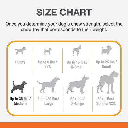 Nylabone Double Bone Power Chew Toy for Dogs, Dog Toys for Aggressive Chewers, Bacon Flavor, Medium - Up to 35 lbs, 1 Count