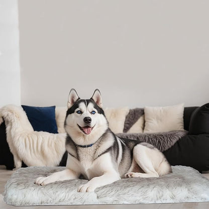 MAVERICK Premium Dog Bed, Orthopedic Dog Bed with High-Grade Memory Foam, Luxurious Faux Fur Sleep Surface, Water-Resistant Liner, Removable & Washable Cover, Non-Slip Bottom for Comfort & Support