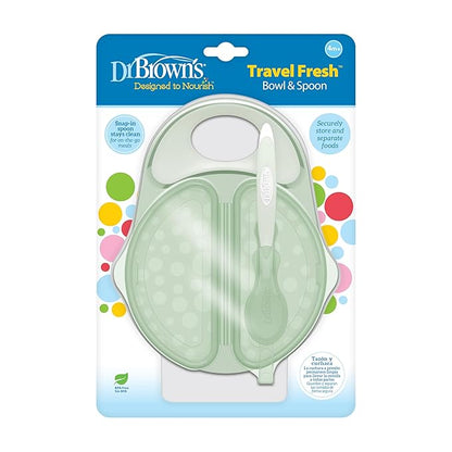 Dr. Brown's Travel Fresh Bowl and Spoon, 2-Pack, Turquoise