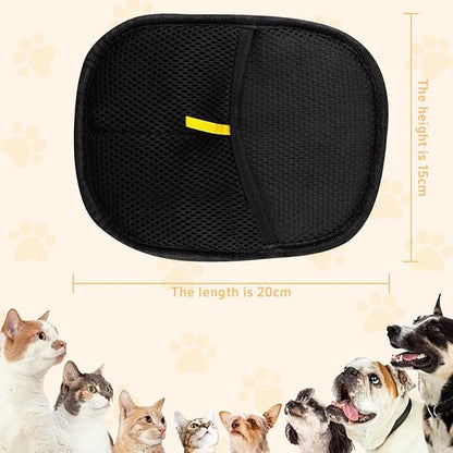 2PCS Pet Hair Removal Glove for Cats & Dogs, Electrostatic Pet Hair Removal Gloves, Reusable Hair Remover, Upgrade Efficient Grooming Gloves for Pet Hair for Clothing/Couch/Furniture/Carpet/Car Seat