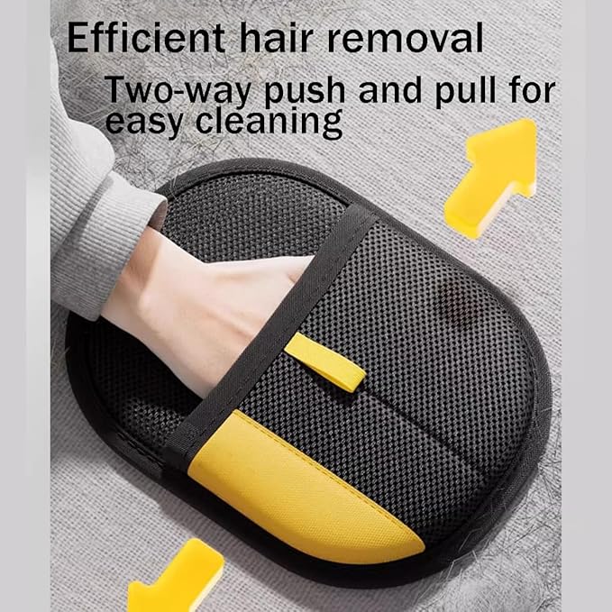 Electrostatic Pet Hair Removal Glove, Static Removal Gloves for Pet Hair, Reusable Double Sided Electrostatic Pet Hair Remover for Couch, Furniture, Carpet, Car Seat (1PC)