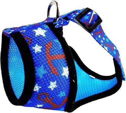 Classic Dog Harness Innovative Mesh No Pull No Choke Design Soft Double Padded Breathable Vest for Eco-Friendly Easy Control Walking Quick Release Puppies Toy Breeds & Extra-Small Dogs (XS, Nautial)