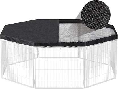PJYuCien Dog Playpen Top Cover - Fits Most 8 Panels 24 Inch Width Metal Dog Fence Octagonal Pet Pen (Note: Only PlayPen Top Cover, NO PLAYPEN)