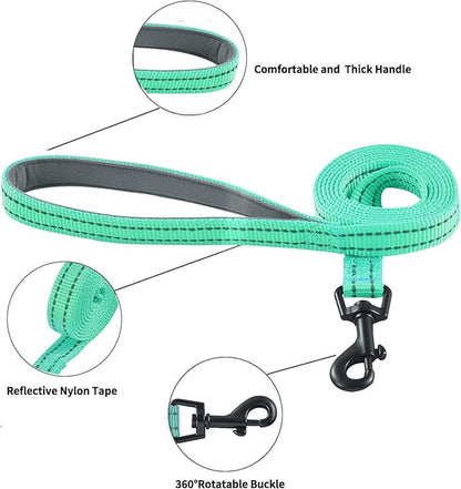 Hipubby Dog Harness and Leash Set, No Pull Soft Mesh Puppy Harness for Small Medium Dogs, Cats - Step in Reflective Breathable Lightweight Vest Harness for Walking, Training - Green, S