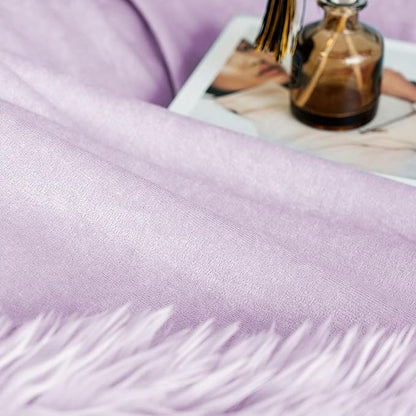 JONIYEAR Extra Large Decorative Fluffy Faux Fur Blanket Queen Size 80" x 90", Soft Luxury Lightweight Furry Blankets, Solid Cozy Shaggy Plush Thick Warm Fuzzy Blankets for Winter Bed Couch, Purple
