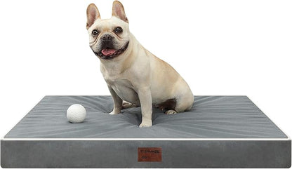 Dog Bed Mats for Medium Dogs - Orthopedic Dog Pet Bed Thick Egg Foam Crate, Removable Washable Cover, Non-Slip Bottom Durable Dog Crate Bed Mat (Dark Gray, M(30''x20''x3''))