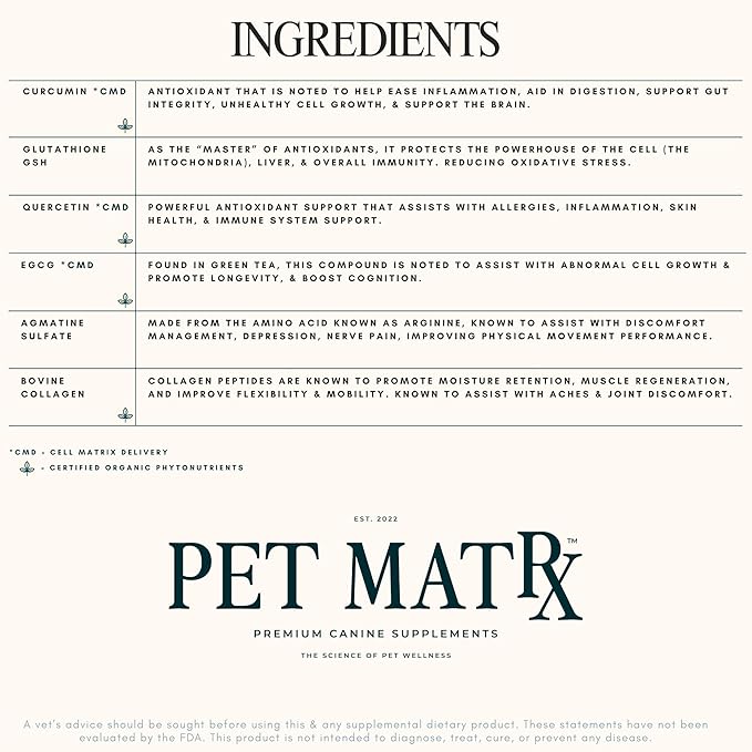 Move Joint Health Dog Supplement with Bovine Collagen - Sooth Pain from Inflammation and Support Dog's Immune System with Antioxidants