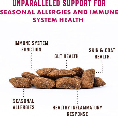 Rocco & Roxie Seasonal Allergy Relief for Cats, Cat Supplements & Vitamins, Probiotics to Support Gut Health, Fish Oil for Skin, Sneezing & Itching from Seasonal Allergies, Tart Cherry Immune Support