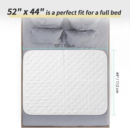 CoolShields Waterproof Bed Pads Incontinence Washable Reusable Bedwetting Mattress Protector Pad for Kids, Adults, Elderly, and Pets 44'' x 52'' (1 Pack)