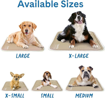 The Green Pet Shop Cool Pet Pad - Medium, Latte- Self-Cooling, Pressure Activated Mat for Dogs & Cats from 21-45 lbs - Non-Toxic Gel, No Water Needed