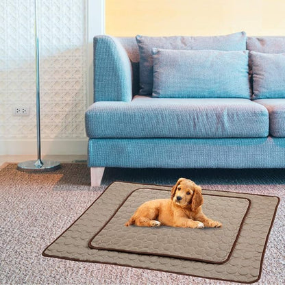 2026 Upgraded Washable Dog Cooling Mat Ice Silk Cooling Mat for Dogs Pet Self Cooling Pad Blanket Dog Cooling Pad (Q-Max>0.4) for Indoor & Outdoor Car Seats (Coffee, 40x28 in)
