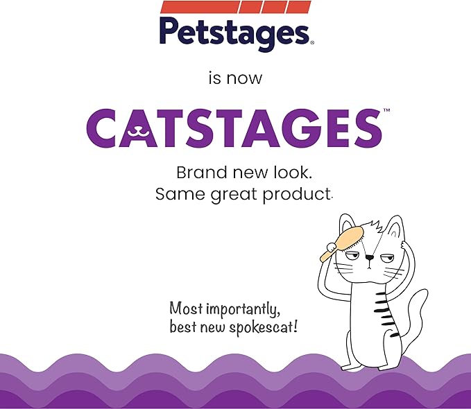 Catstages Chase Meowtain 4-Tier Interactive Cat Track Toy – 4 Spinning Balls, Non-Slip Base, Ideal for Indoor Cats, Blue