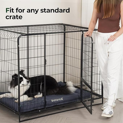 BALANCE Oxford Dog Bed for Large Dogs, Waterproof Dogs Crates Pad Outdoor Dog Crate Mat, Wipe Clean & Easy Rinse, 36 inch