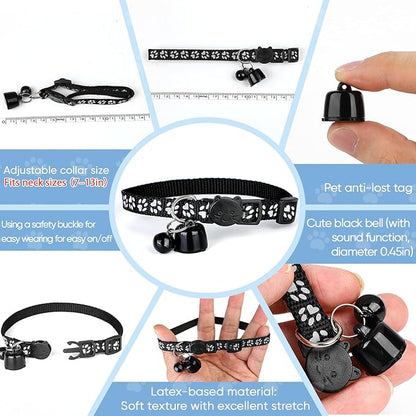 2026 Compact AirTag Cat Collar Set – Lightweight Design Reduces Pet Burden(0.1oz) | Adjustable Size (7–13in) for Cats, Anti-Lost Tracker Compatible with iPhone 'Find My' App,48mAh+ 1 Spare Batteries