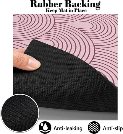 Dog Food Mats for Floors Absorbent, Pet Cat Food Mat - Quick Dry Dog Mat for Food and Water Boho Pet Supplies