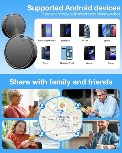 Air Tags for Android,Air Tags-1 Pack Android,Android Tracker Tags,2 Year Battery Life,Google Find Trackers for Google'S Find Hub App,IP65 Waterproof Luggage Tracker Android for Keys,Wallets,Luggage
