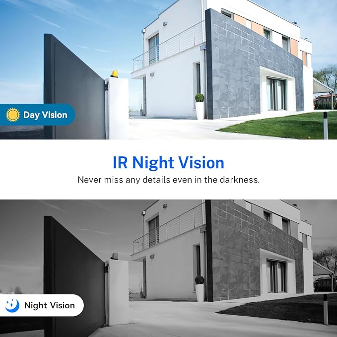 1080P Video Doorbell Camera Wireless, Smart AI Human Detection, 2-Way Audio, Battery Powered, 2.4GHz WiFi, IR Night Vision, Indoor Outdoor, Motion Alert