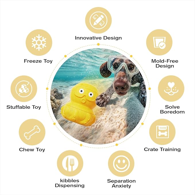 Wortade Interactive Dog Toys for Aggressive Chewers, Indestructible Dogs Toy to Keep Your Pup Busy, Treat Tumble Interactive Puzzle Ball Dog Toy for Small Medium Large Breed Dogs, Yellow