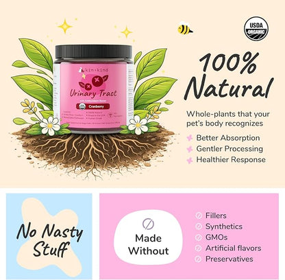 kin+kind Pet Vitamins and Supplements - Immune Support Supplement for Dogs & Cats - Natural Dog Supplements & Cat Supplements w/Organic Ingredients for Healthy Immunity - Made in USA - 4 oz (Medium)