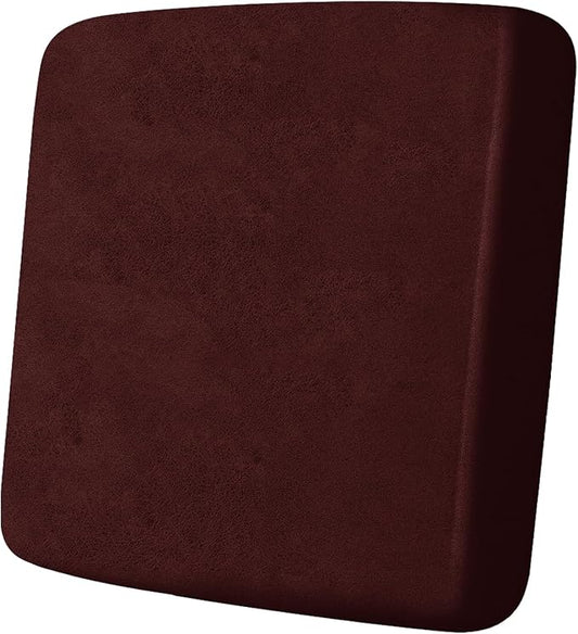 ANARACHON Leather Look Couch Cushion Covers Sofa Seat Slipcovers Sets Couches Furniture Protector for Sectional Armchair Loveseat Pets Kids Stretch Spandex Fabric (1 Cushion Armchair, Burgundy)