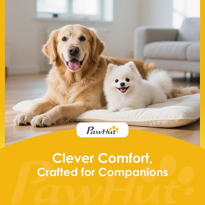 PawHut Velvet Large Dog Couch with Foam Cushion, Soft and Cute Dog Bed with Pearl Design, Pet Sofa for Big and Medium Breeds, Coffee