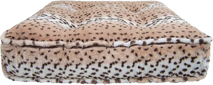 Bessie and Barnie Frosted Willow Extra Plush Shag Faux Fur Luxury Sicilian Rectangle Pet/Dog Bed (Multiple Sizes)
