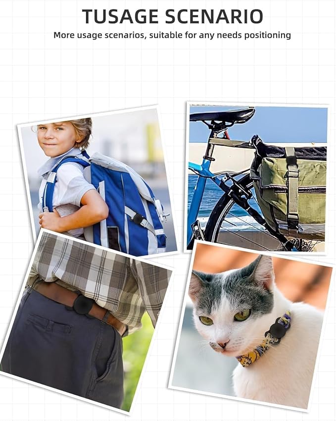 GPS Tracker for Dogs (2 Pack), Mini GPS Cat Tracker, Smart Pet Activity Tracker (iOS Only), No Monthly Fee, Compatible with Apple Find My, Anti-Lost, Finder Tag for Vehicles/Pets/Items/Kids