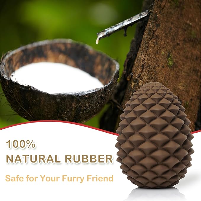 Pine Cone Dog Chew Toys, Dog Puzzle Toys, Interactive Toys to Keep Them Busy, Treat Dispensing Pet Toys for Medium Large Size, Long Lasting Dogs Gifts