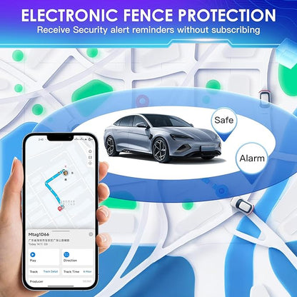 1PCS Black Tracker Device for Vehicles,GPS Car Tracker,No Monthly Fee Anti-Lost Car Locator Works with Find My(iOS Only),Mini Hidden Car Tracker with White Magnetic Case