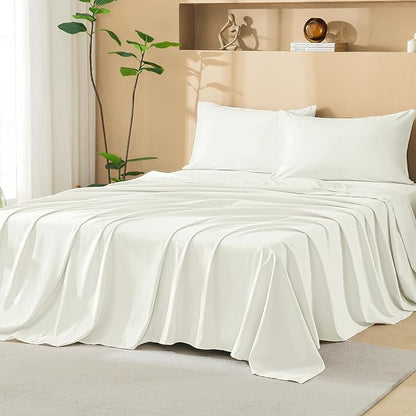Litanika Oversized King Size Comforter Set with Sheets Ivory - 7 Pieces Bed in a Bag Oversized King Boho Tufted Complete Bedding Sets with Comforter, Sheets, Pillowcases & Shams