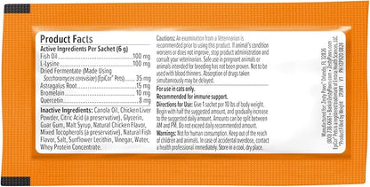 Zesty Paws Allergy & Immune Mousse - Cat Vitamins & Supplements Treats - Allergy Relief for Cats L-Lysine Squeeze up for Immunity, Skin Health & Antioxidant Support - Chicken 14ct