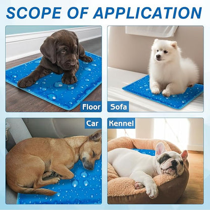 Dog Cooling Mat Water Injection Pet Cool Pads Dogs & Cats Pet Cooling Blanket for Outdoor Car Seats Beds