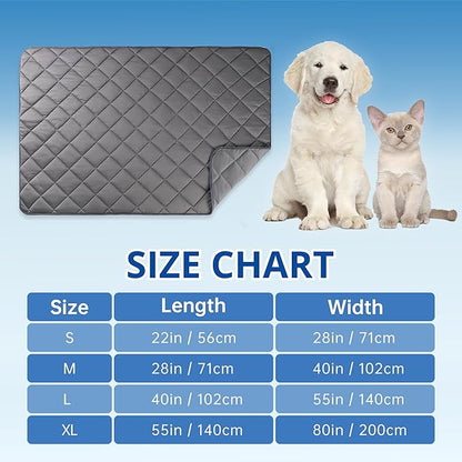 Paw Legend Dog Cool Mat for Dogs & Cats - Cool Tech Fabric, Washable Dog Sleeping Pad for Kennel, Sofa, Floor, Car Seats - Summer Cooling Blanket, Large