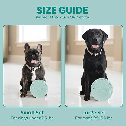 KindTail Dog Travel Bowls - Set of 2 Portable Pet Food & Water Dishes with Lid & Handle - Each Nesting Container Includes a Non-Slip Silicone Base - Microwave & Dishwasher Safe - BPA & Toxin-Free