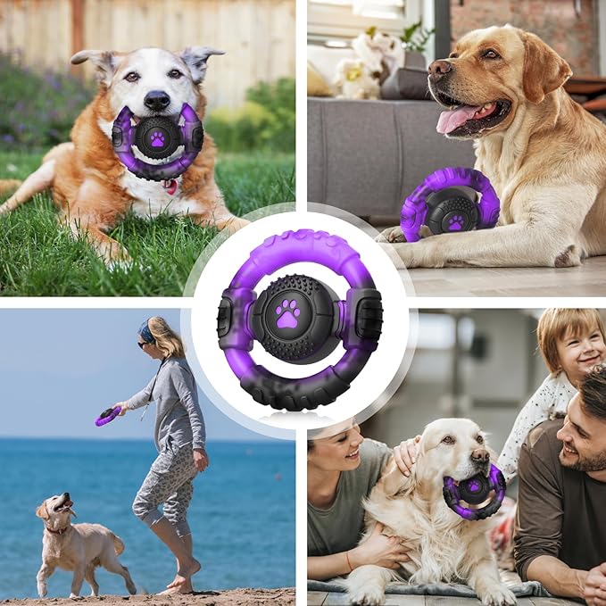 Pamlulu Tough Dog Toys for Aggressive Chewers, Indestructible Dog Toy for Large Dogs, Nylon Chew Toys for Medium Large Breed, Interactive Dog Toys to Keep Them Busy, Dog Birthday