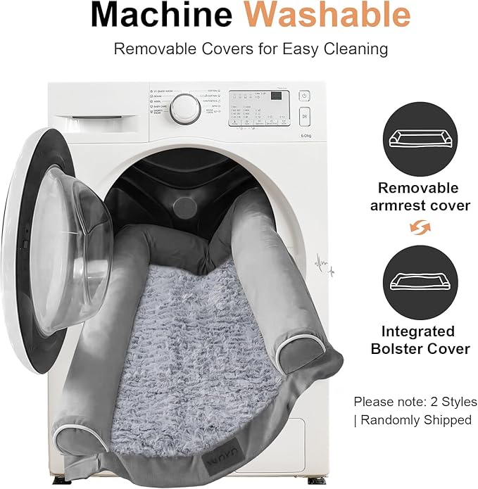 Medium Large Dog Bed Orthopedic Washable: Beds Bolster Medium Large Sized Dog Bed Egg Crate Foam Couch Sofa Waterproof with Removable Cover