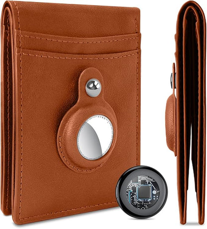 Air Tracker Tag 1-Pack (Brown), Tukio Bluetooth 5.3 Tracker Tag for Apple Find My App(iOS Only), Replaceable Battery, 100dB Alarm Sound, Item Locator Smart Tag for Wallets, Keys, Bag, Luggage and More