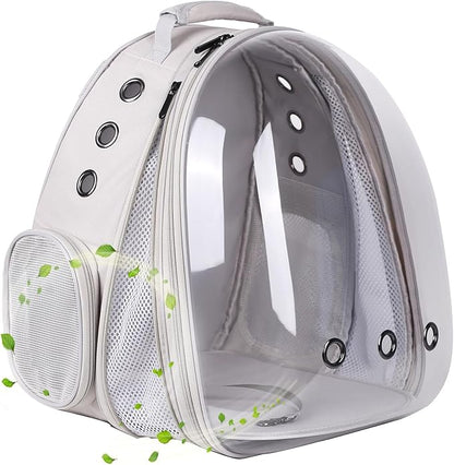 Front Expandable Cat Backpack, Fit up to 20 lbs, Space Capsule Bubble Window Pet Carrier Backpack for Large Fat Cat and Small Puppy