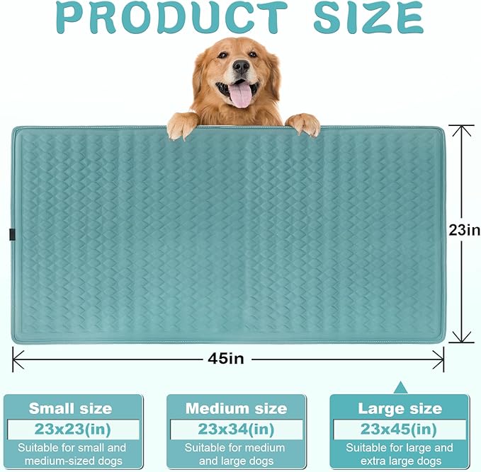 GOLOPET Large Dog Cooling Mat 45x23 in,Ice Breathable Fabric, Solid Silicone Honeycomb Heat Dissipation Structure, Long-Lasting Coolness Cooling Mat for Dogs(Q-Max>0.5) Washable& Non-Toxic